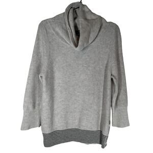Patagonia Gray Lambswool Cowl Neck 3/4 Sleeve Sweater‎ Medium